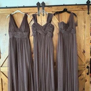 Wtoo Chocolate Brown Maxi Dresses/Bridesmaid Dresses